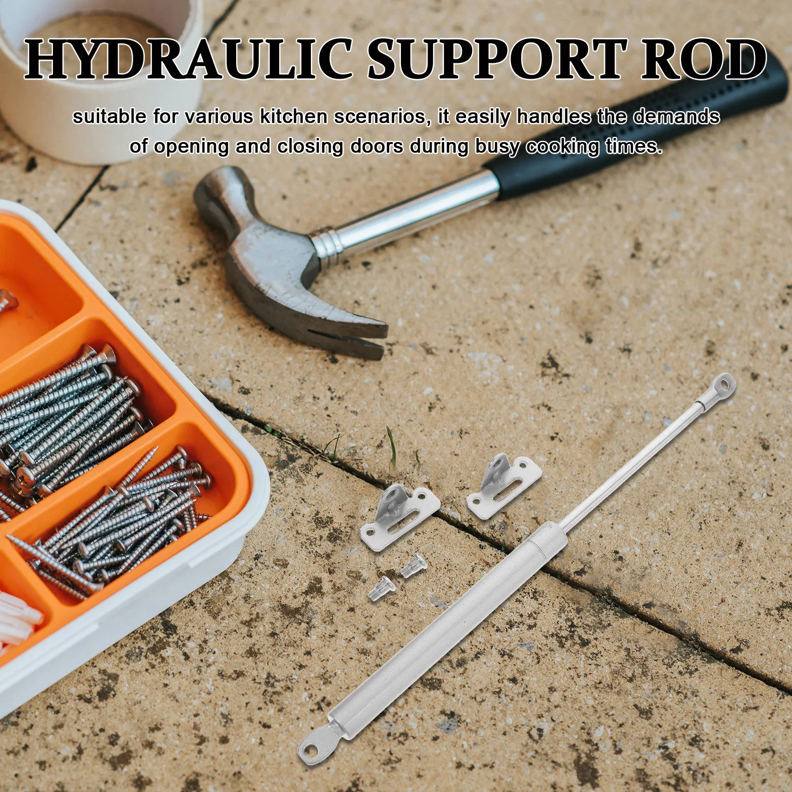Cabinet Gas Strut Hydraulic Support Rod Adjustable Pneumatic Lid Lift Soft Close Buffer for Kitchen Doors