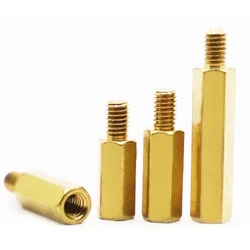 Brass Hex Male Female Standoff Board Rack Stud Hexagon Threaded Pillar PCB Column Motherboard Spacer Screw Bolt M2 M2.5 M3 M4 M5