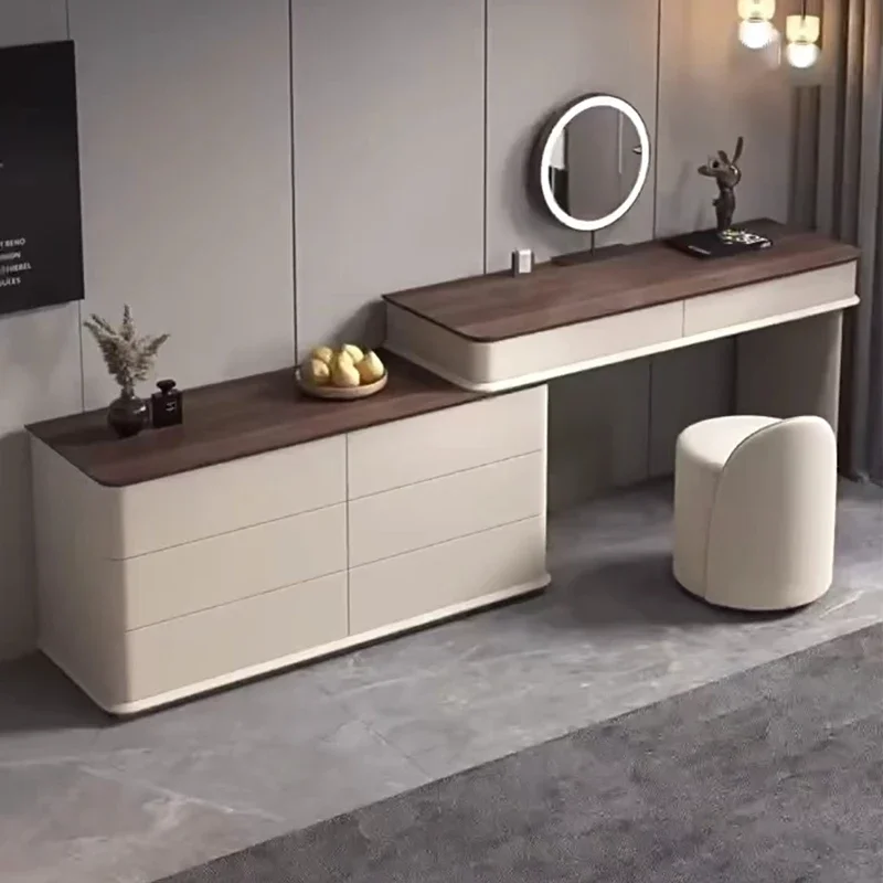 Luxury bedroom dresser, wooden makeup dresser