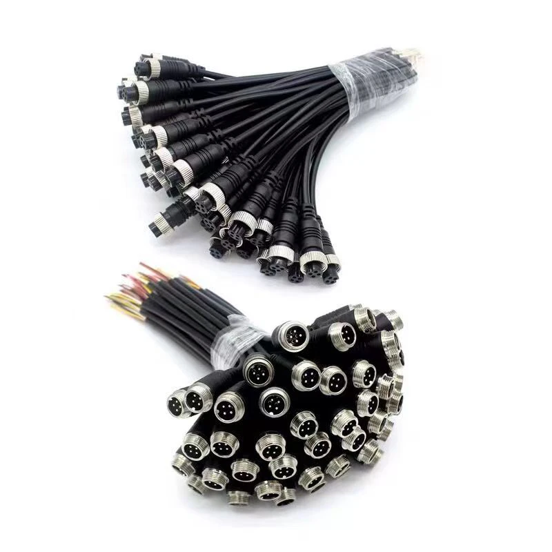 Connectors Cable 20cm Airline Male Socket Line Gx12-4 for Pipe Inspection Sewer Camera Industrial Endoscope Accessories Wire