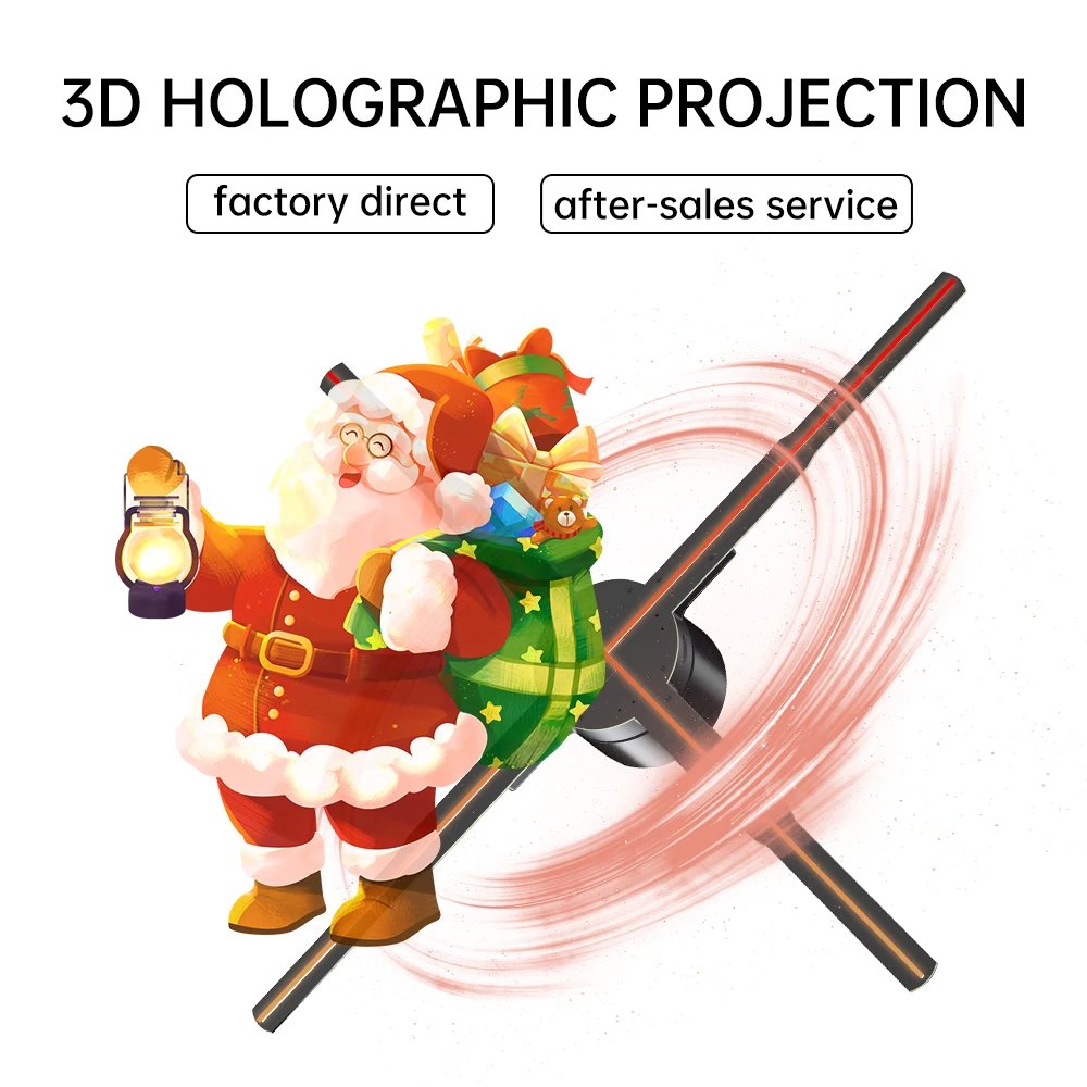 P56 3D Fan Hologram Projector Wifi Control Led Sign Commercial Advertising Display Hologram Projector Transmit Picture Video
