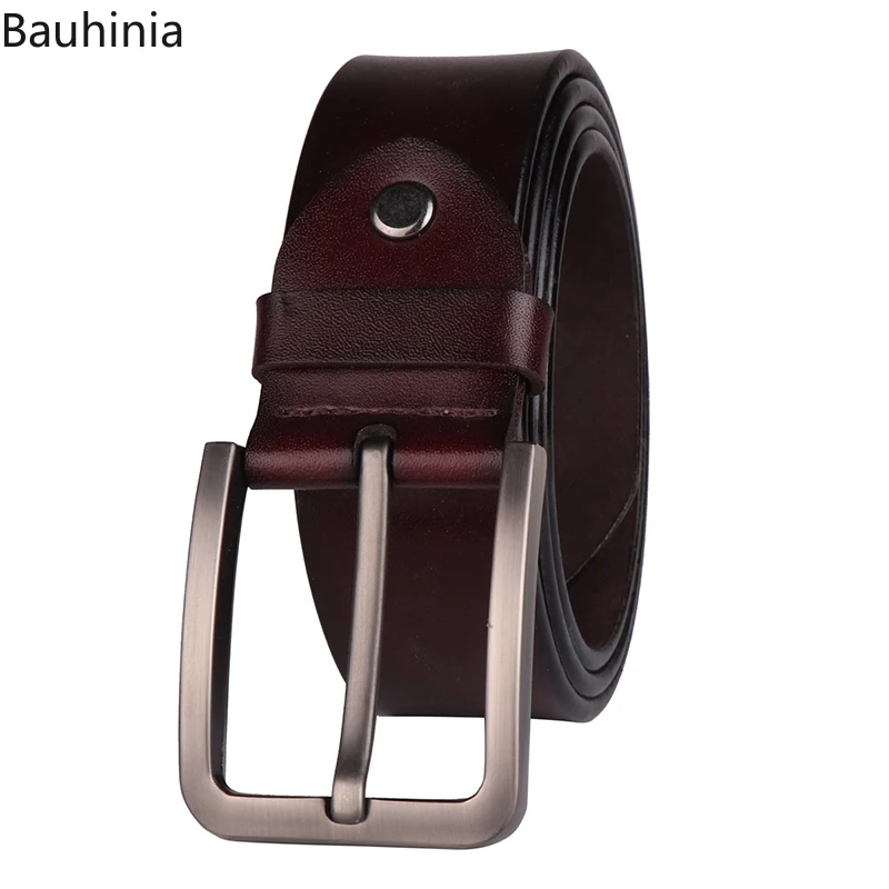 Fashion Vintage style pin buckle cow genuine leather belts for men 100-135cm high quality mens belt Jeans suit trouser belt