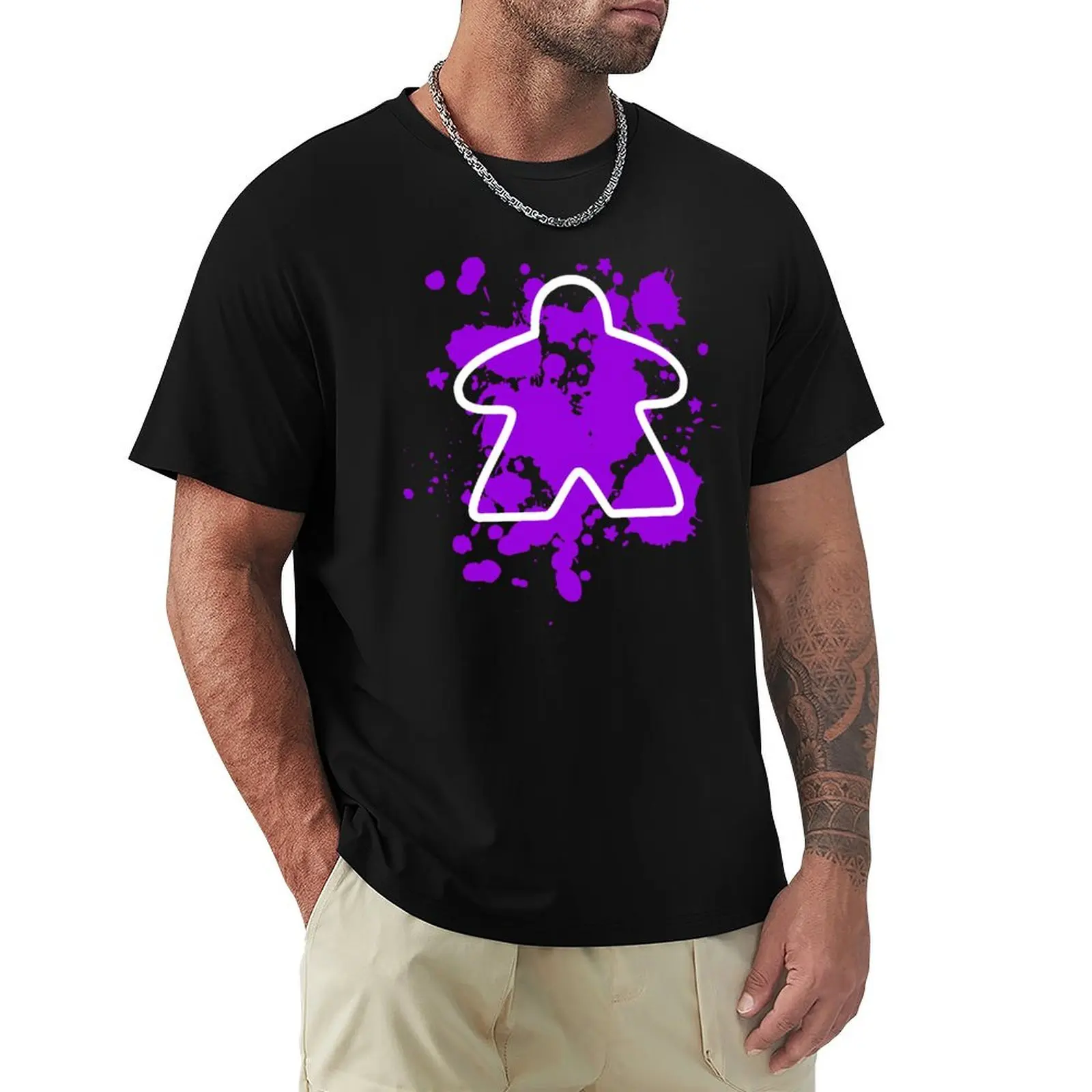 Abstract Meeple - Purple T-Shirt anime t shirts oversize T-Shirt