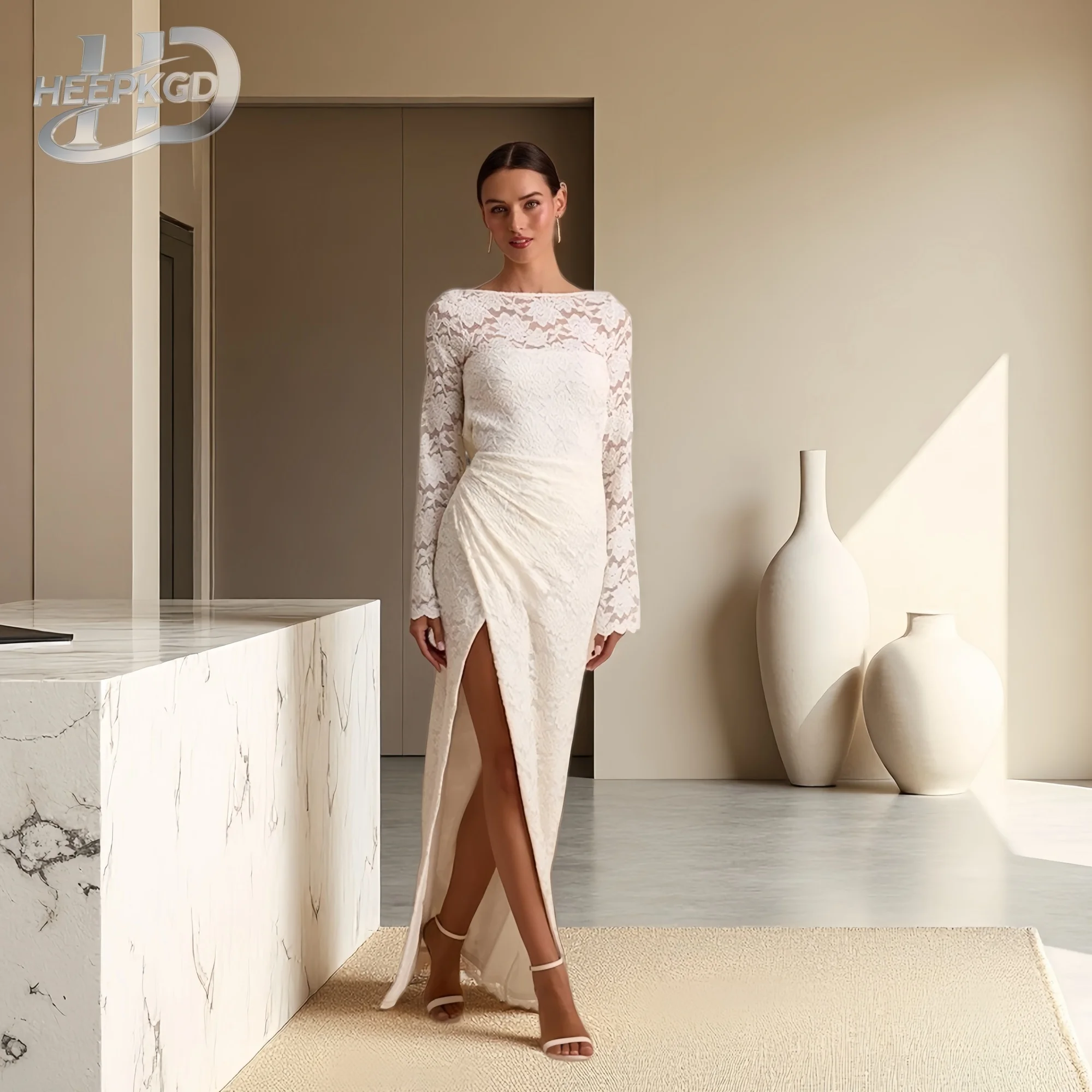 

Elegant Long 2026 Lace Wedding Dress Straing Floor Length Backless Charming Women Wedding Party Gowns For Bride Wholesale