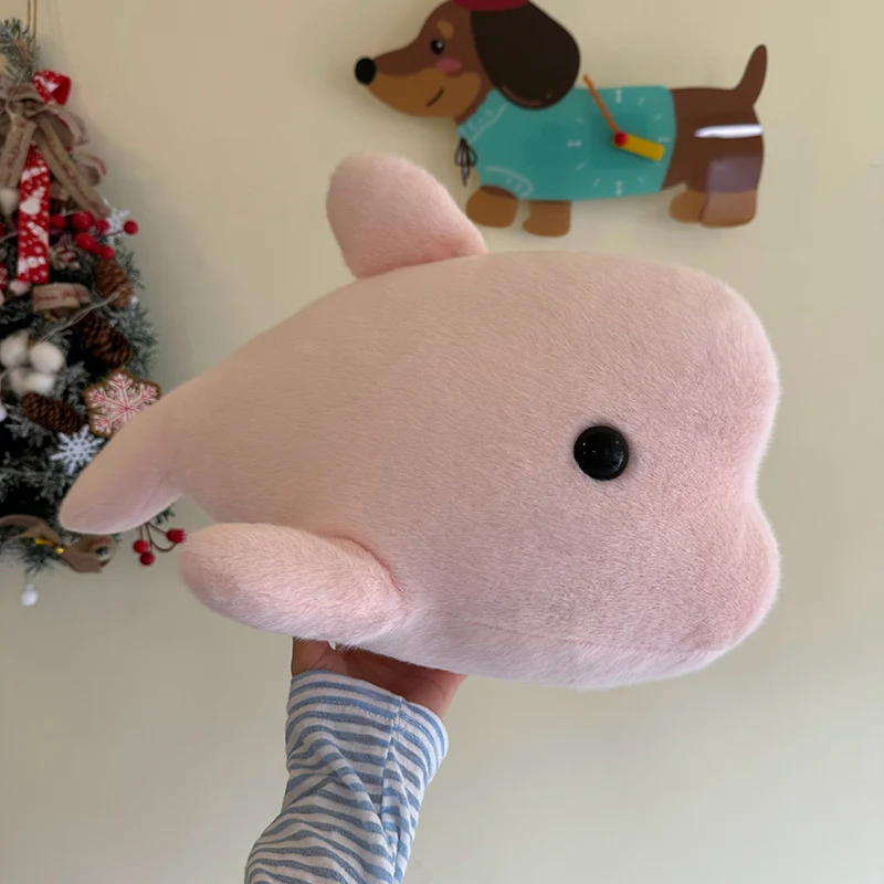 28/42cm nowa miękka pluszowa symulacja różowy delfin pluszowa lalka nadziewane kreskówki zabawka w kształcie zwierzątka maskotka Peluche poduszka dla dzieci