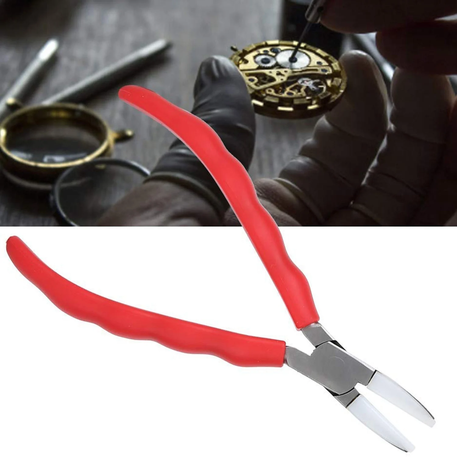 Metal  Nylon Jewelry Pliers Flat Round Nylon Jaw Pliers DIY Glasses Jewelry Tools Pliers Jewelry Tools