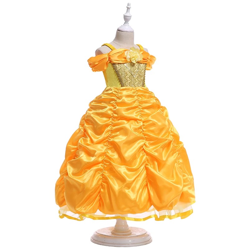 Fantasy-Karneval-Kostüm „Die Schöne und das Biest“ – Elegante Prinzessinnenkleider für Mädchen, Hochzeit, Geburtstag, Party, Ballkleid, Weihnachts- und Halloween-Kostüme – Detail 3