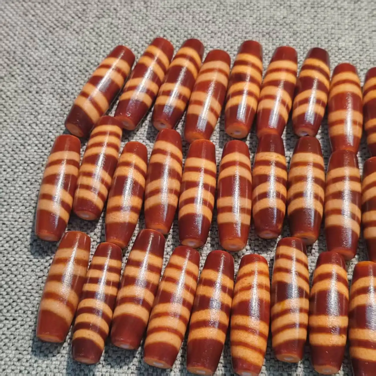 1pcs/lot Jewelry loose Tibetan Red Meat thread beads natural agate DIY charms for jewelry making gift oval ethnic style 40mm