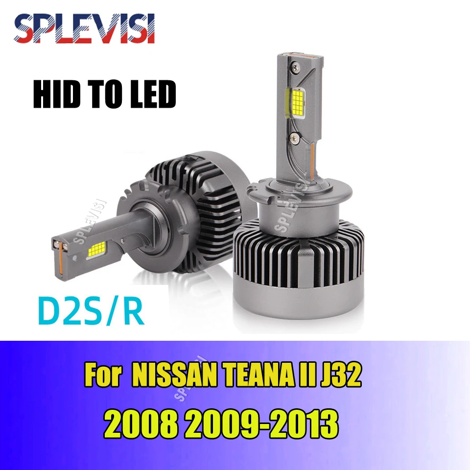 

D2S LED 6000K White Car Headlights Copper alloy body cooling & fan cooling For NISSAN TEANA II J32 2008 2009 2010 2011 2012 2013