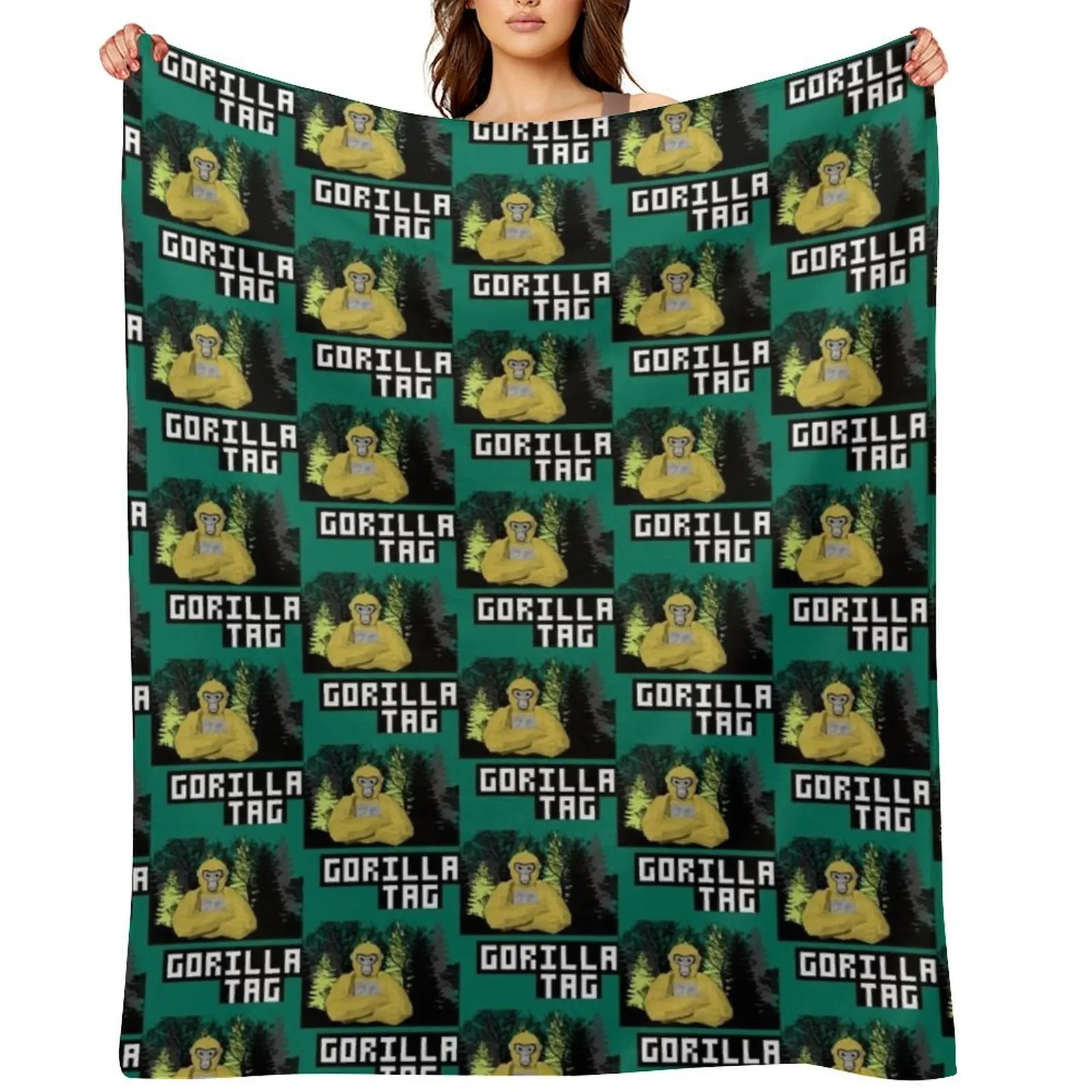 

gorilla tag pfp maker Gorilla Tag junggle gorilla Throw Blanket Soft Beds manga Multi-Purpose Luxury Blankets