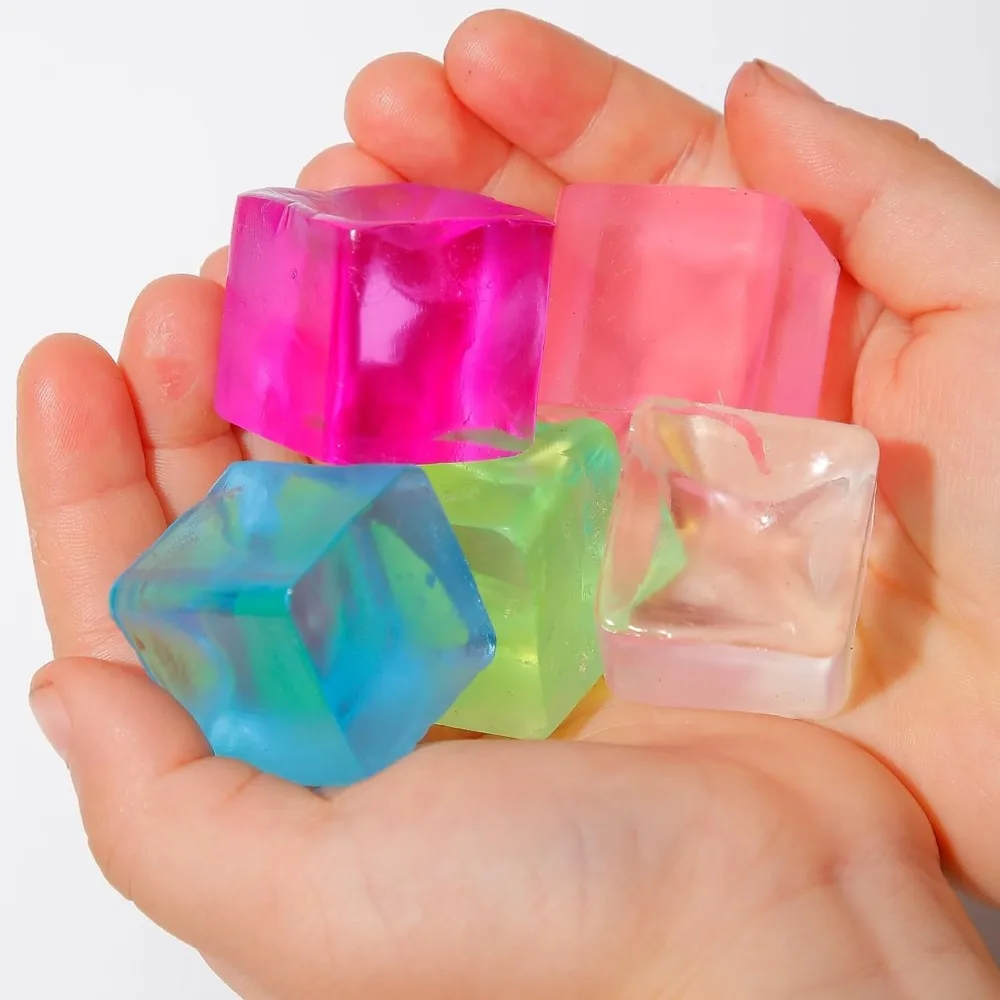 10-60 Stück Sensorische Fidget-Würfel Eiswürfel Quetschbare Stressabbau-Handtherapie für Erwachsene Klassenzimmerpreis – Detail 7