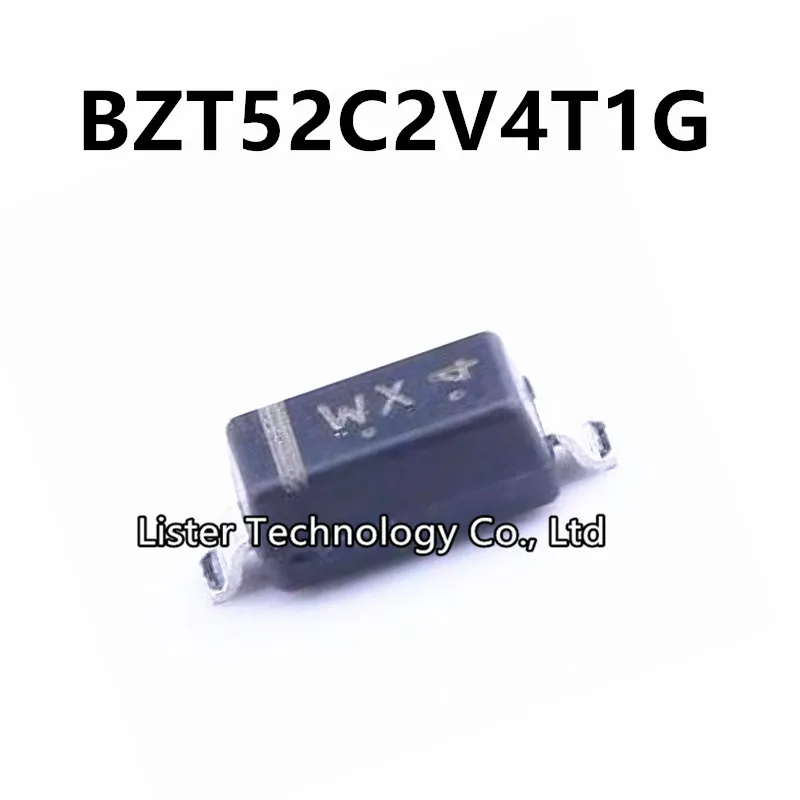 50 ~ 500 Stks/partij Nieuwe Bzt52c2v 4T 1G Sod-123 Markering: Wx Lbzt52c2v 4T 1G 52c2v4 Bzt52c2v4 BZT52-C2V4 Zenerdiode 1206 2.4V Sod123