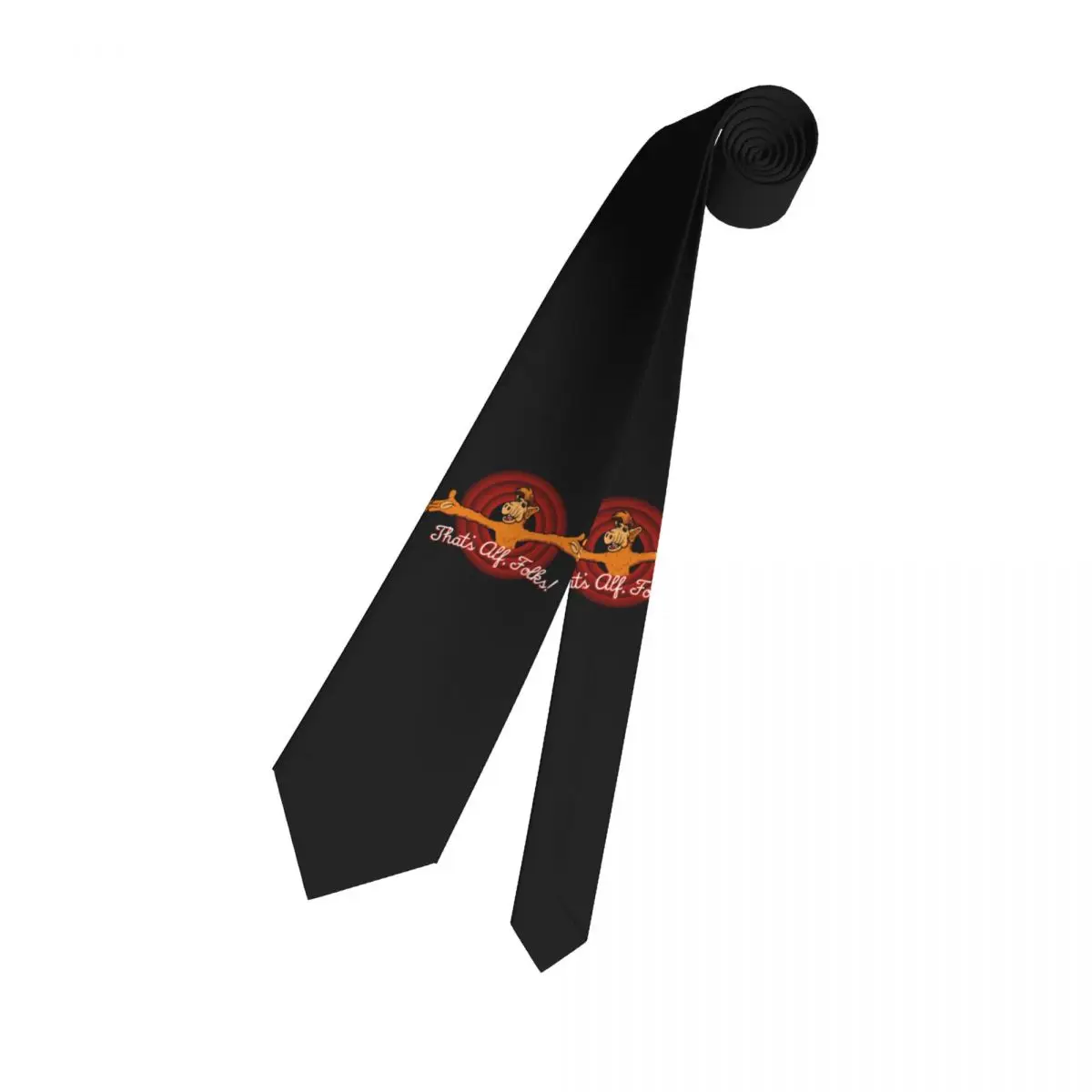 Fashion That's Alf Folks Neck Ties Mens Personalized Silk Alien Life Form Sci Fi Tv Show Necktie for Business Cravat