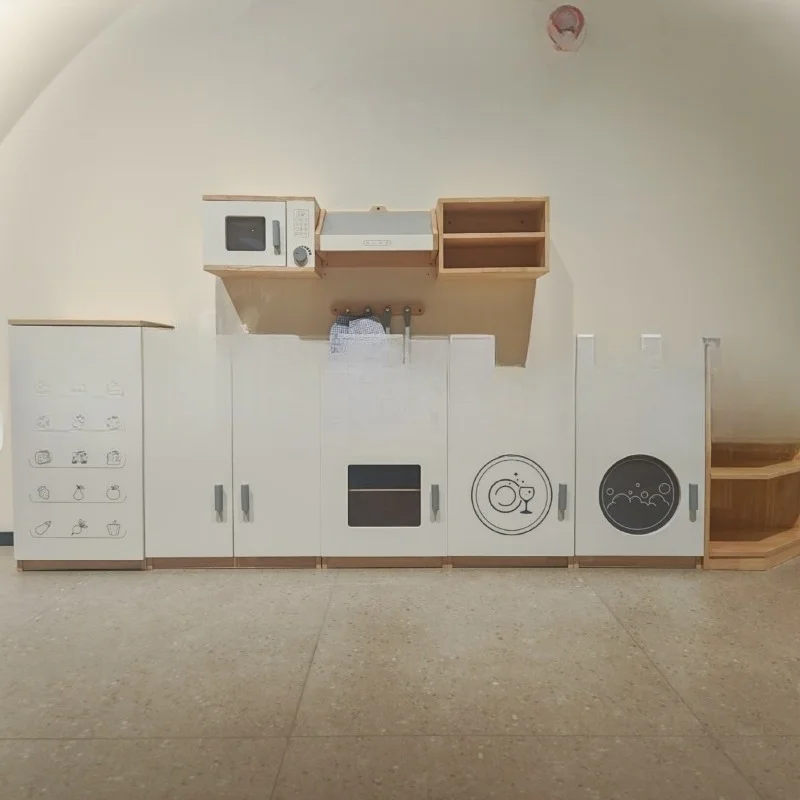 

Children's Play House Kitchen Toy Simulation Kindergarten Early Education Puzzle Children and Girls Cooking Set