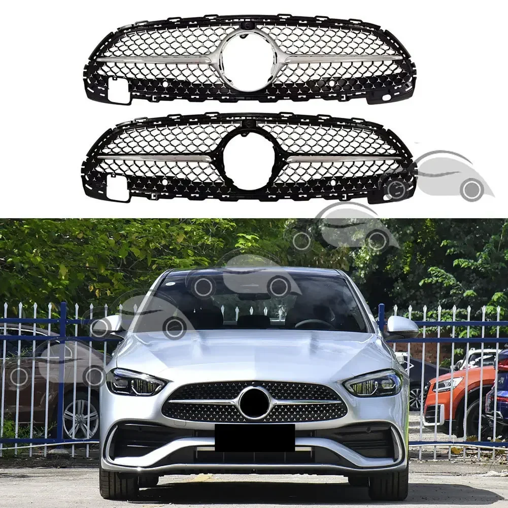 Car Front Racing Facelift Grill Upper Bumper Grilles Fit For Mercedes-Benz W206 C-Class 2021+