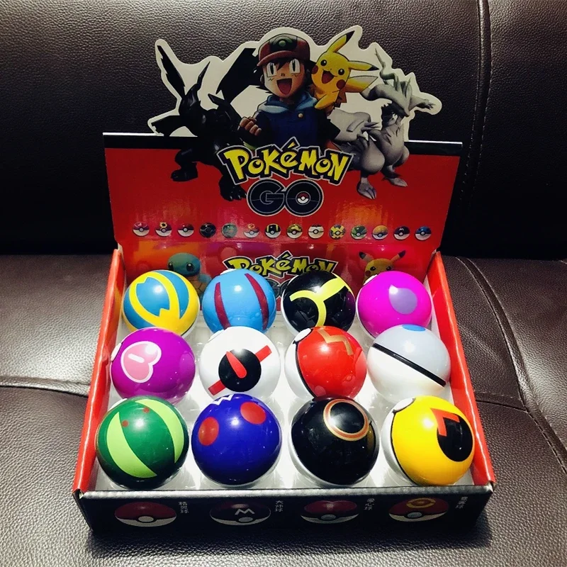 

Bulk PVC pokeballs cute pokemon figures Toys for children Pikachu Anime figures Random elf monster model of egg twisting machine