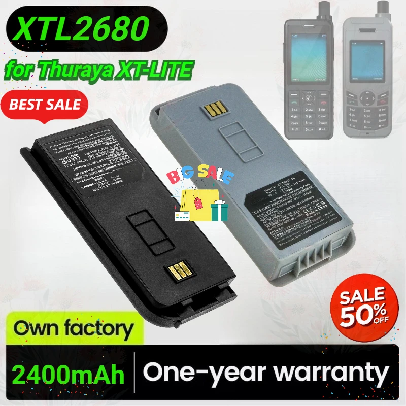 

New XTL2680 Replacement Satellite Phone Battery for Thuraya XT-LITE 3.7V/2400mAh High Qualty Mobile Phone Battery