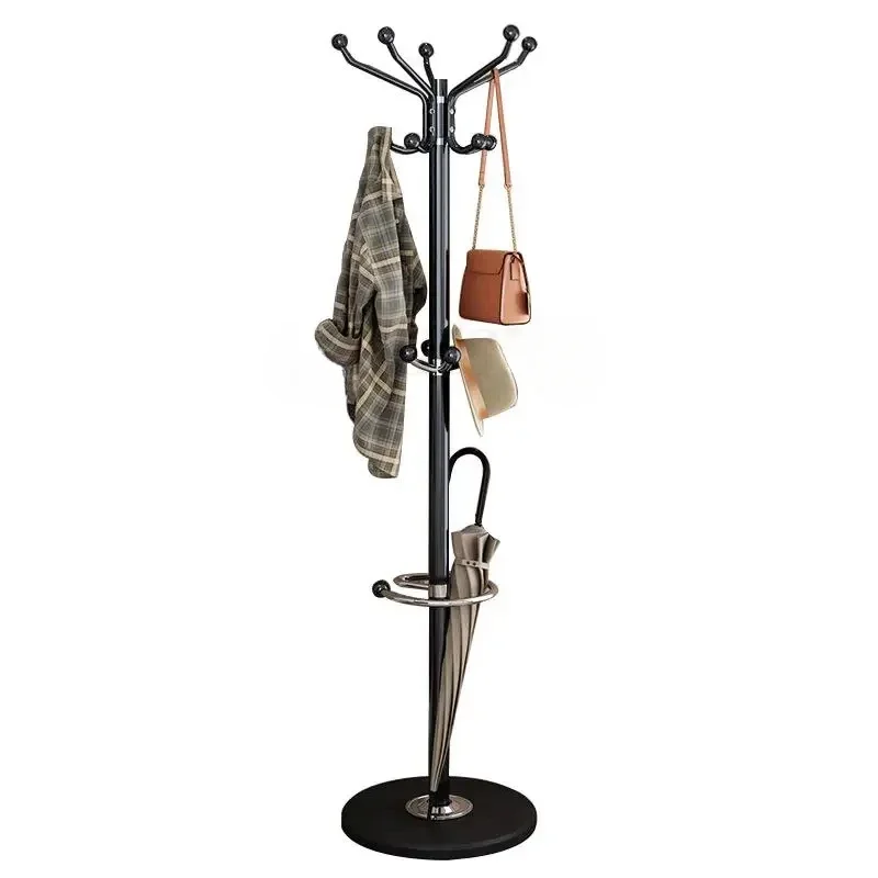 

Freestanding Metal Coat Rack, Standing Coat Racks, Floor Clothes Hanger, Shelves Shelf, Entrance Hall Furniture, 16 Hooks