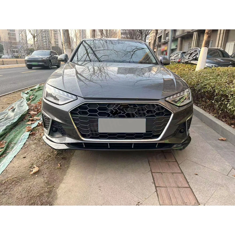 الجبهة الشفة المفسد الخائن لأودي A4 Sline S4 2020-2025 غير القياسية ABS رئيس واقي مصد السيارة قطع غيار السيارات الملحقات الخارجية