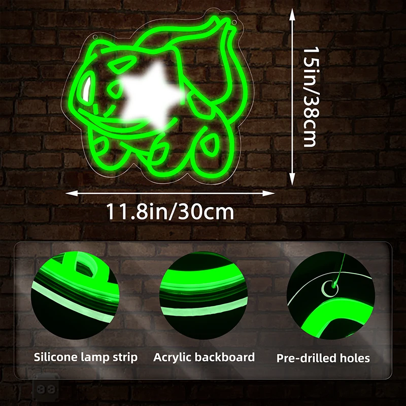 Game Neon Signs for Wall Decor  Video Games Fans Anime Neon Sign for Game Room Birthday Christmas Gift For Monster Game Fans