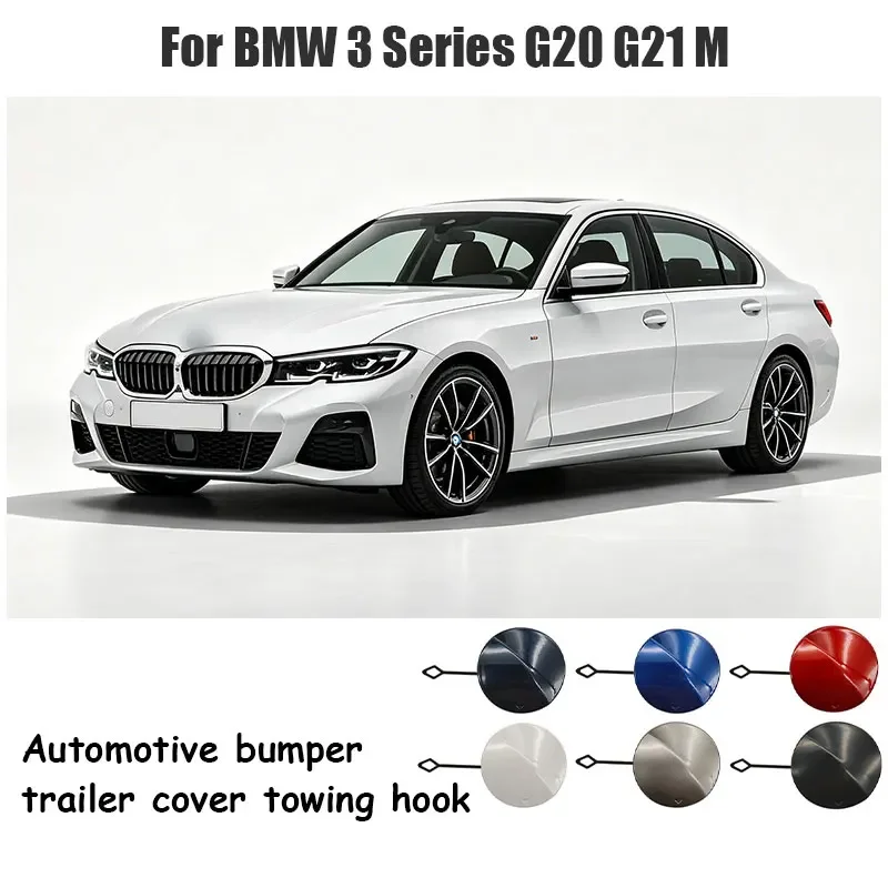 For BMW G20 G21 M Sport 3 Series 316 320 325 328 330 2020-2022 Front Bumper Primed Tow Hook Cover Accessory