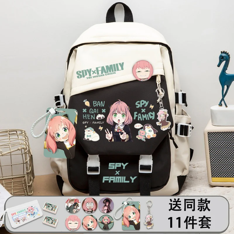 30×43×14cm Black Blue Green, Spy x Family, Anime, Student School Bags, Backpacks, Girls