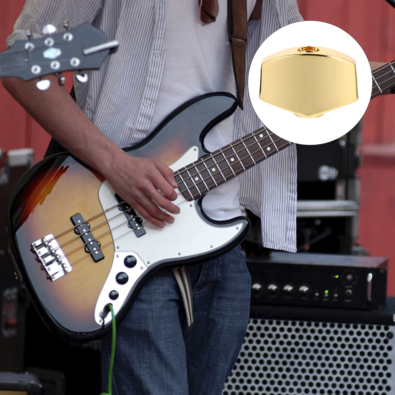 

6 Sets Guitar Tuners Knobs Cap Capo for Acoustic Parts Locking Tuning Peg Keys Metal