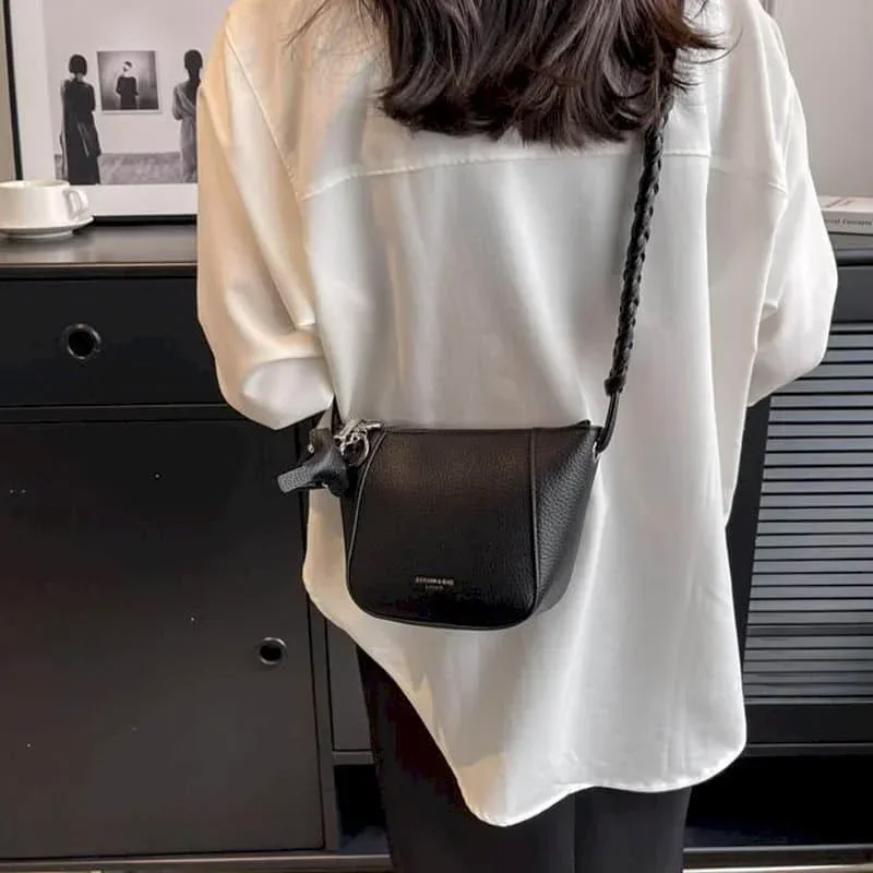 

Сумки через плечо, повседневные многоразовые сумки на плечо в стиле ретро, нишевые универсальные однотонные сумки, персональные простые классические сумки-ракушки для женщин