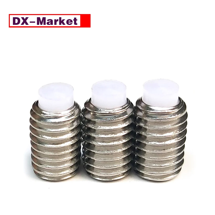 POM Spring Plunger Screw ,SUS304 Plastic Point Hex Socket Grub Screws ,A064