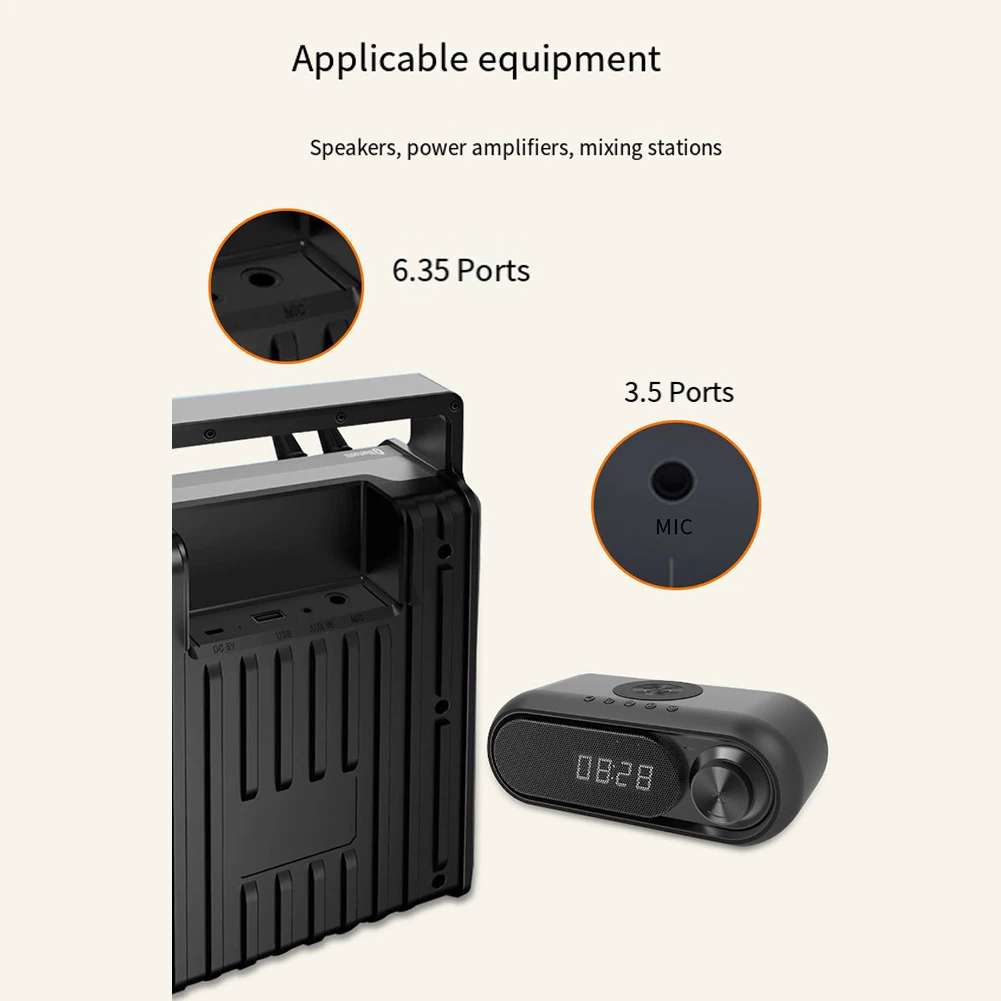 楽器マイク UHF ワイヤレスマイク 6.35mm アダプター 高精細 LED スクリーン 安定した楽器クランプ