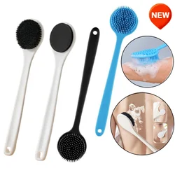 Soft Body Scrubber Shower Exfoliating Scrubs Long Handle Bath Brush Exfoliator Skin Massager Cleaning Brush Bathroom Accessories