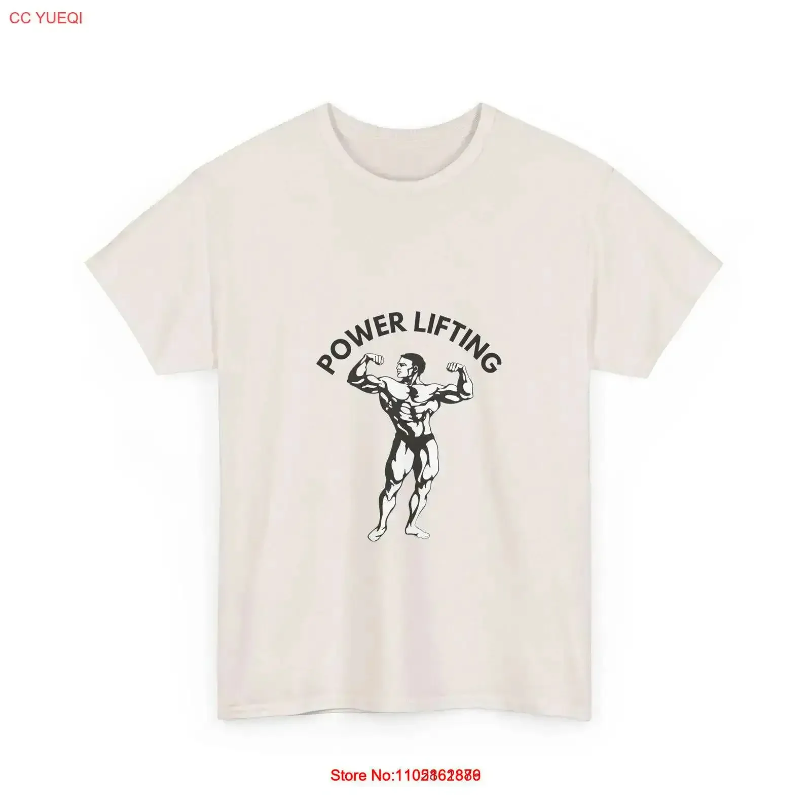 

Power Lifting Heavy Cotton T Shirt Gym Fitness Apparel Workout Top vintage Washed streetwear Slightly Soft Stylish vintage