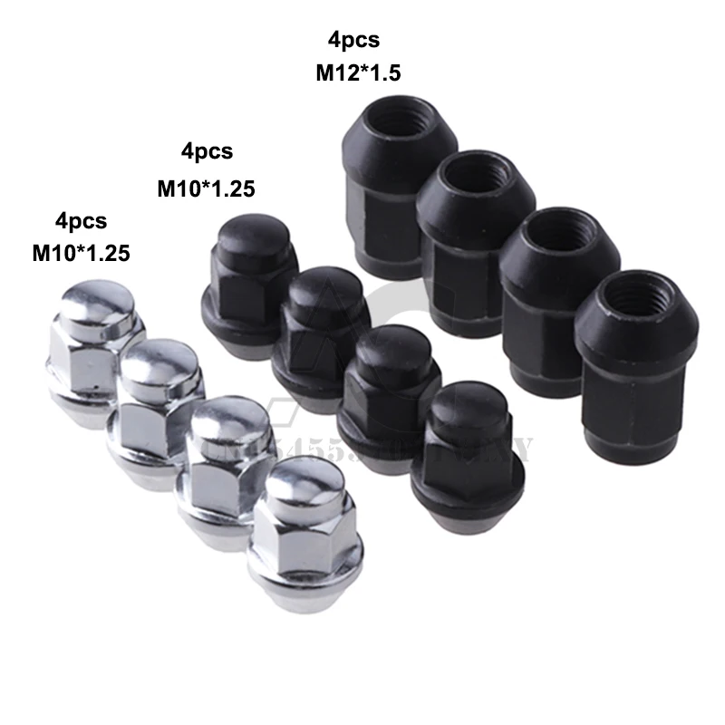 4 PCS Universal Car Wheel Locking Nuts Aluminum Racing Lug Nuts Wheel Bolt Studs M12*1.5/M10x1.25 Accessories