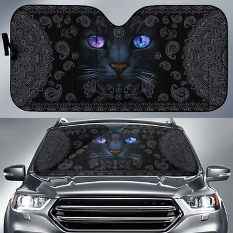 

Cat Eyes Auto Sun Shade Windshield Sunshade, Customized Gift Car Accessories, Custom Animal Pattern Sunshade,STYLE FOR CAR