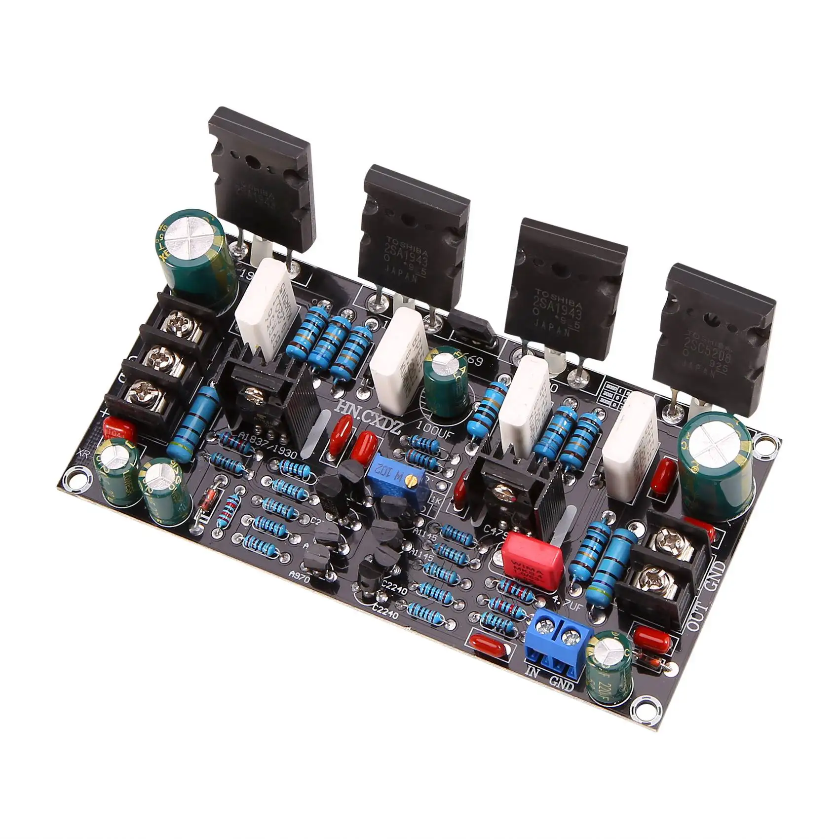 Supernew Mono Power Amplifier Board 1943+5200 High Power 200W After Tube Amp Board