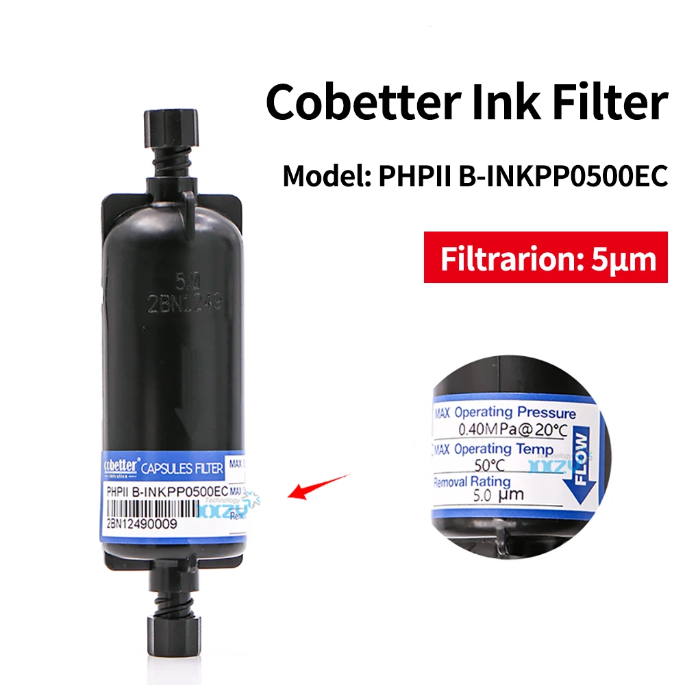 UV Printer Cobetter Capsules Filter 5 Microns Ink Filter for Inkjet Printer PHPIIB-INKPP0500EC Long Ink Filter 5um