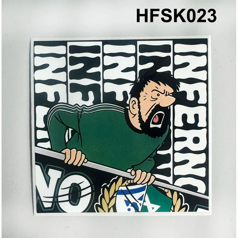 7 Types 9*9cm 8*12cm Waterproof Sticers Haifa 1913 Green Apes On Tour Monkey MHFC Maccabi Stikers for Bag Cup Wall Fridge