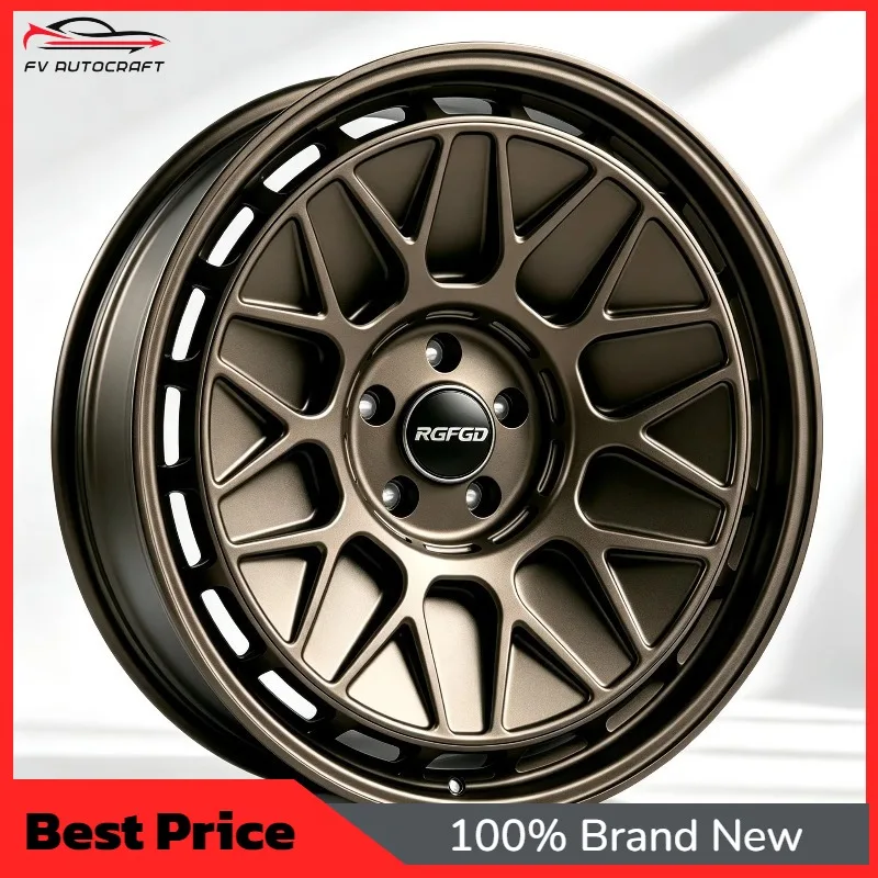 【2026】Monoblock Forged Aluminum Alloy Wheel 15 26 Inch Bronze Retro Design 5 Holes Custom For Offroad SUV Sedan Rims Wholesale