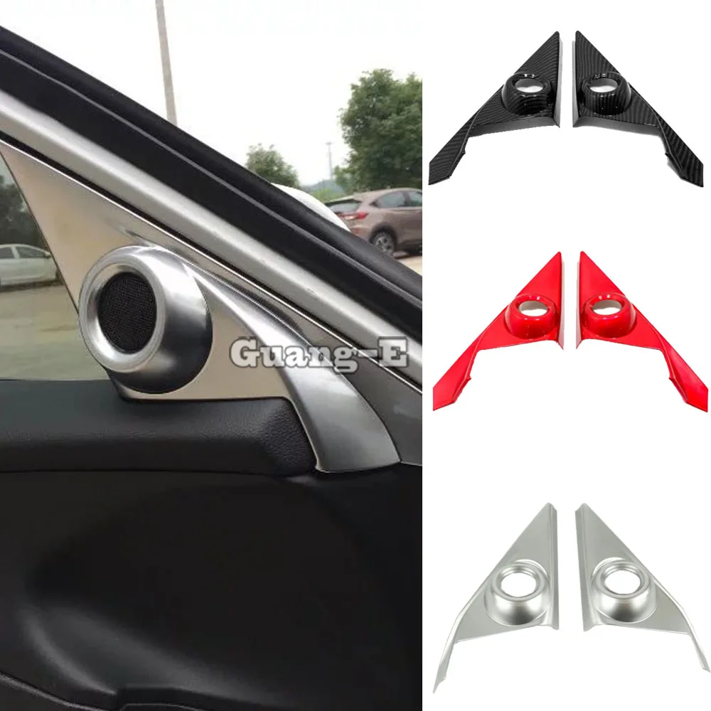 Car ABS/Fiber A Column Audio Speak Window Windshield Side Triangle Trim For Honda Civic 10th Sedan 2016 2017 2018 2019 2020 2021