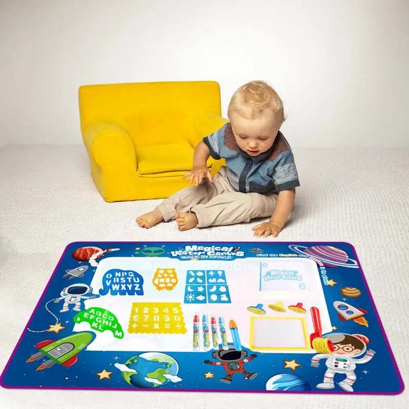 Magic Water Painting Mat Set Peuter Tekentafel Geen Puinhoop Herbruikbare Waterkleur Mat Educatief Speelgoed Voor Kinderen Meisjes Cadeau