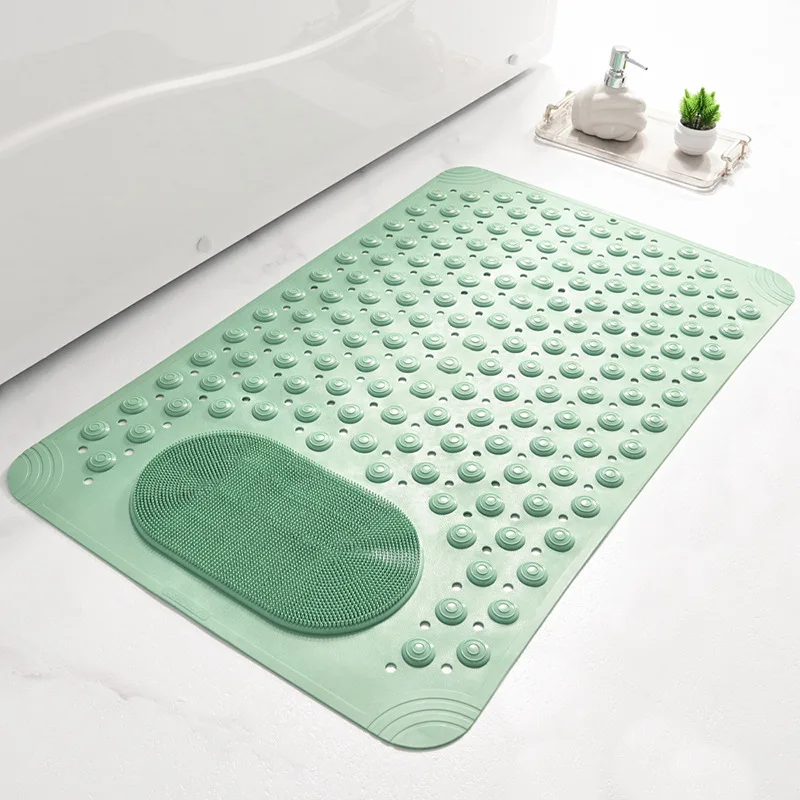 Silicone massage bathroom non-slip floor mat bathroom shower room anti-fall suction cup mat bathroom toilet pvc foot mat