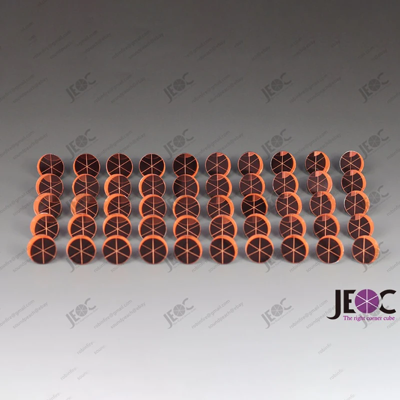 Imagem -02 - Jeoc 50 Peças de Cobre Jeoc Revestido Polegada Canto Cubo Prisma Chapeado 25.4 mm Triédral Retroreflector Arco Secs Retorno Feixe