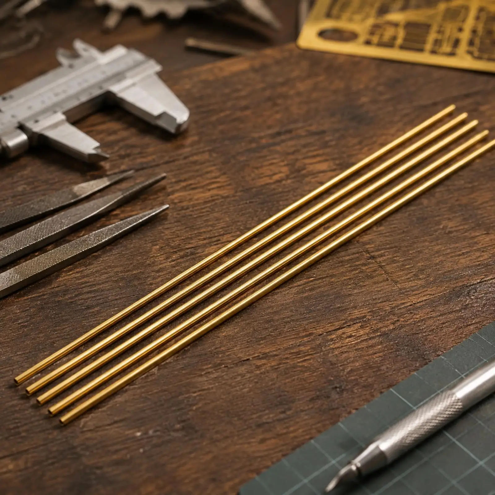 Solid Brass Hollow Tube 3mm X 1mm Wall for Creative Handicraft and Model Work