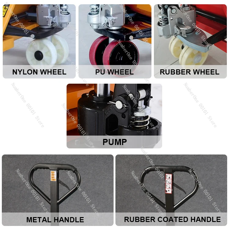 2T 2.5T 3T 5T Hand Pallet Truck Hydraulic Integrated Pump Nylon wheel Manual pallet truck jack