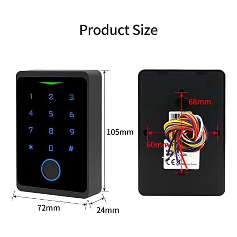 لوحة مفاتيح جديدة للتحكم في الوصول واي فاي، وحدة تحكم ببصمة الإصبع، بطاقة 125 كيلو هرتز، فتاحة قفل الباب، لوحة مفاتيح باب التطبيق، قفل باب التحكم عن بعد