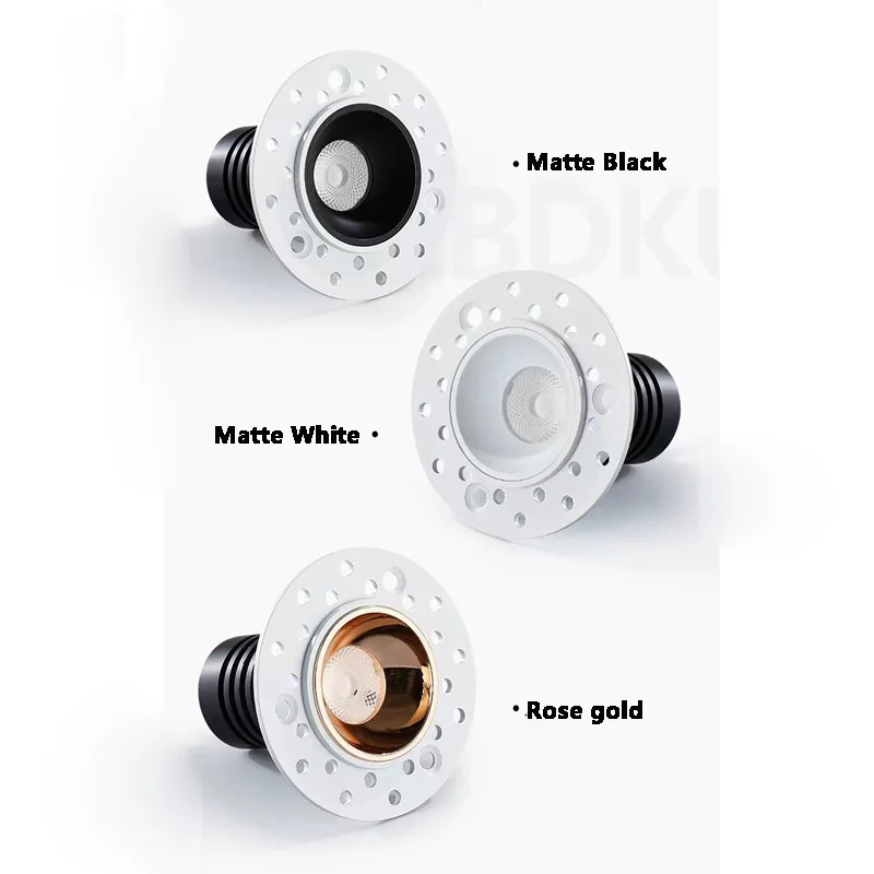 Aluminium Small Spotlight Boarderless Recessed Ceiling Light 5w 7w Mini Downlight 30mm 40mm Cut Out Led Downlight Trimless