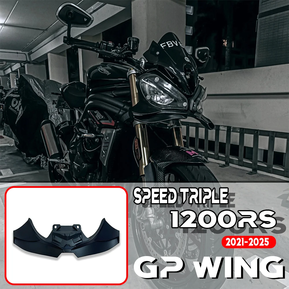 

For Triumph Speed Triple 1200RS 2021 2022 2023 2024 2025 GP WING Motorcycle Winglets Fairing Forward Lip Spoiler Wind Wing