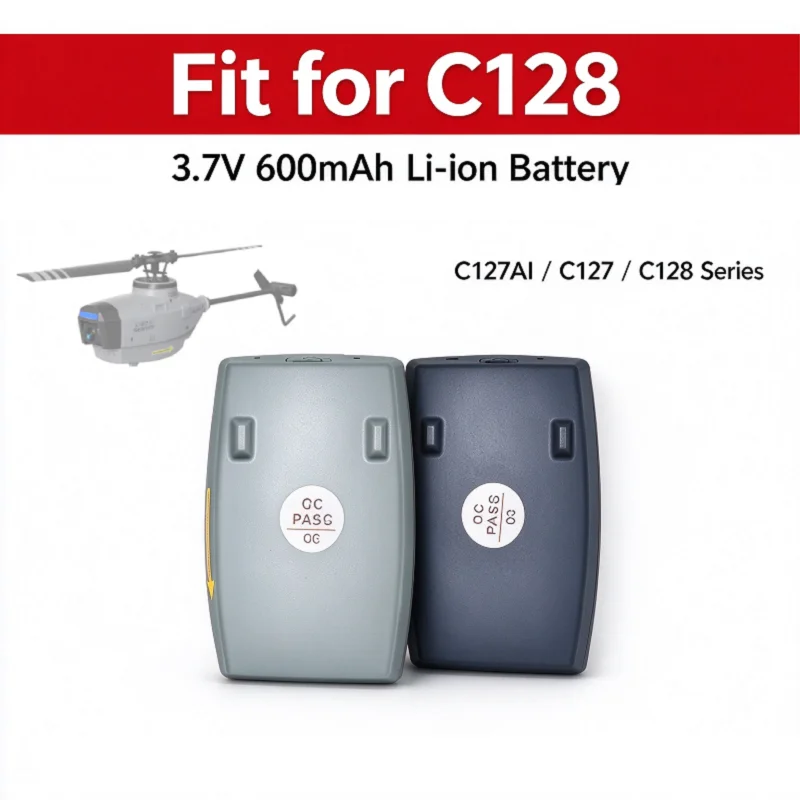 2/4Pcs For RC ERA C128 C127AI Li-ion Battery C127 RC Helicopter Mini Original 3.7V 600mAh Battery for RC Helicopter
