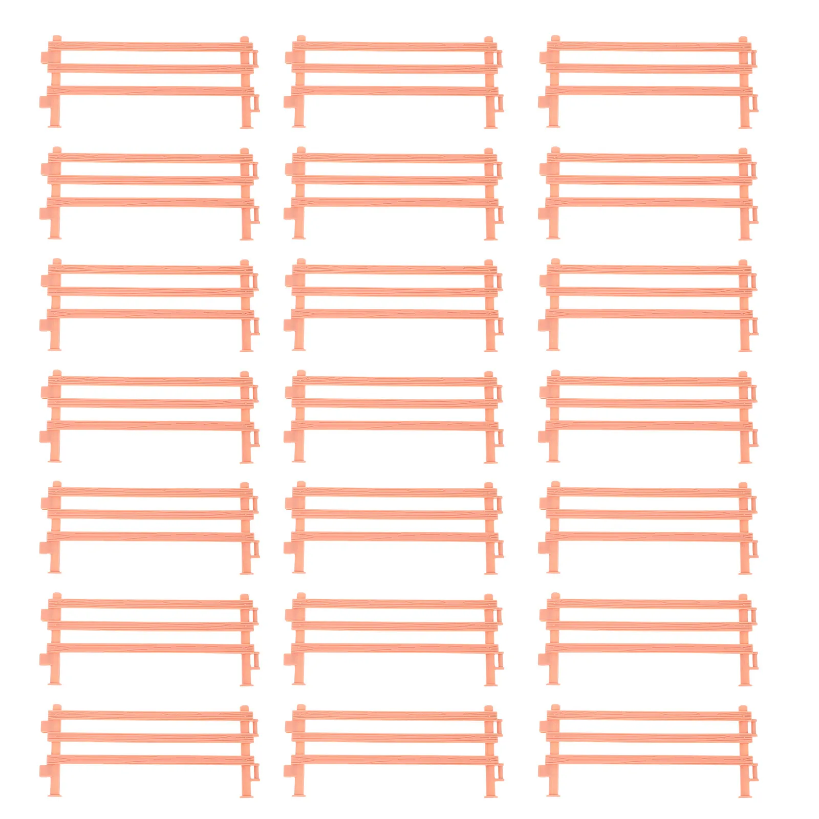 

25Pcs Miniature Plastic Fence Simulation Micro Landscape Decor DIY Farm Garden Layout Accessories Miniature Garden Accessory