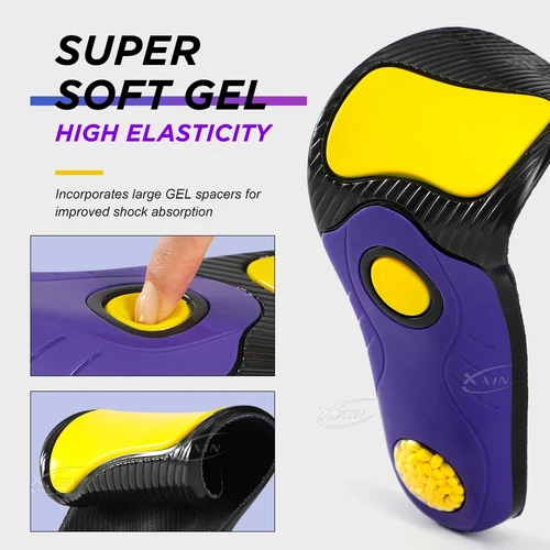 Imagen 2 del producto 【Xxin】 Plantillas de soporte para arco, cojín de aire deportivo que absorbe los golpes, plantilla de Gel elástico, almohadilla para zapatos de masaje